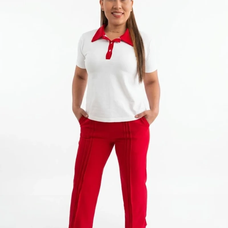 SET SPORT-CHIC "RED & IVORY"